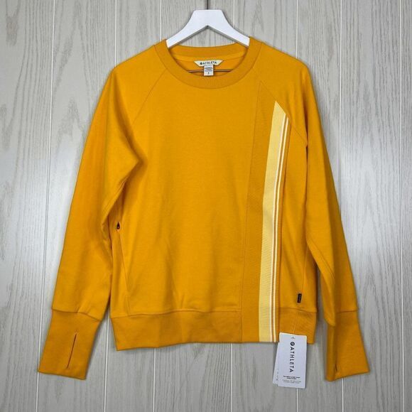Athleta Triumph Game Point Sweatshirt Yellow Size Small - Picture 3 of 9